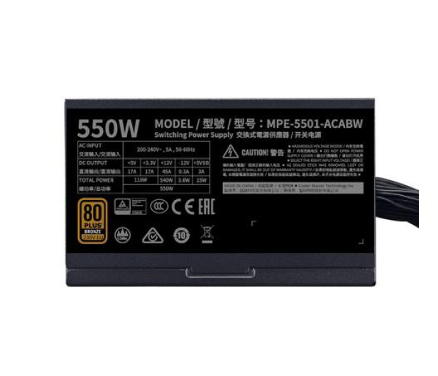 Cooler Master MWE BRONZE V2 550W 80 Plus Bronze - 604216 - zdjęcie 3